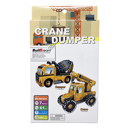 Puzzle 3d - Máquinas De Construcción Mini Rompecabeza 3d