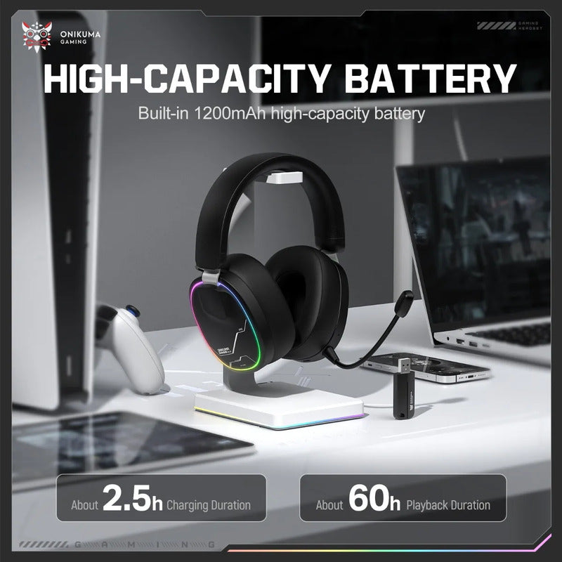 Audifono Gamer Onikuma Gt836 4modos Bluetooth Usb C Y Cable Negro Gt836