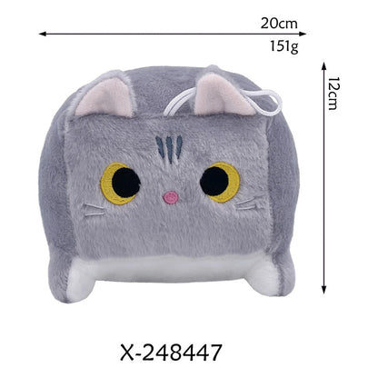 Peluche Cojín Suave De Felpa Gato Cuadrado Kawaii 20cm R&c