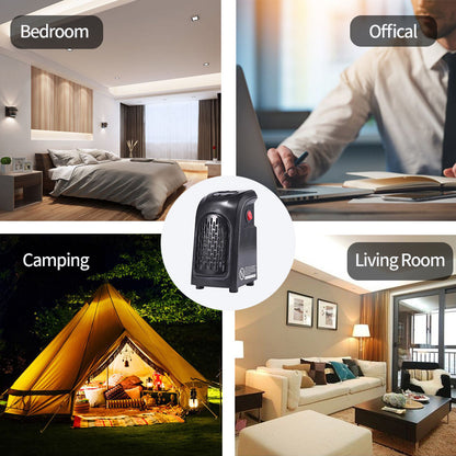 Calefactor Eléctrico Calentador Mini Portátil Control Y Adap
