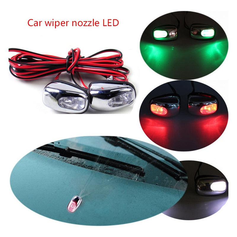 X2 Sapitos Limpiaparabrisa Con Luz Rgb Auto Tuning Universal