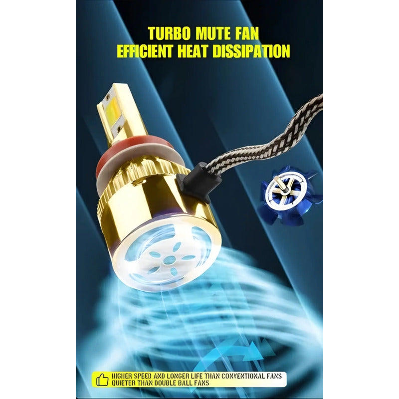 X2 Ampolleta Luz Led Auto 12v Colores 100w 12000lm Neblinero Rojo H7