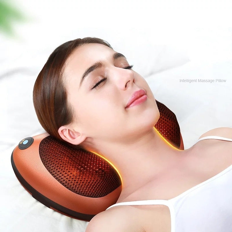 Masajeador Eléctrico Almohada Cojín Lumbar Térmico Casa Auto