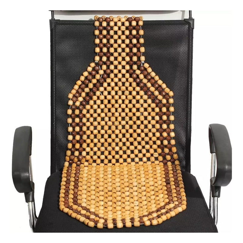 X2 Respaldo De Asiento Bolas Madera Bambú Auto Respaldo Lumb
