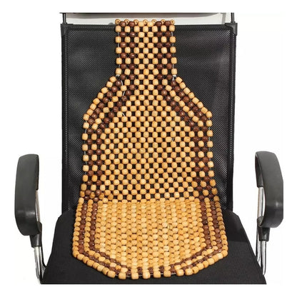 X2 Respaldo De Asiento Bolas Madera Bambú Auto Respaldo Lumb