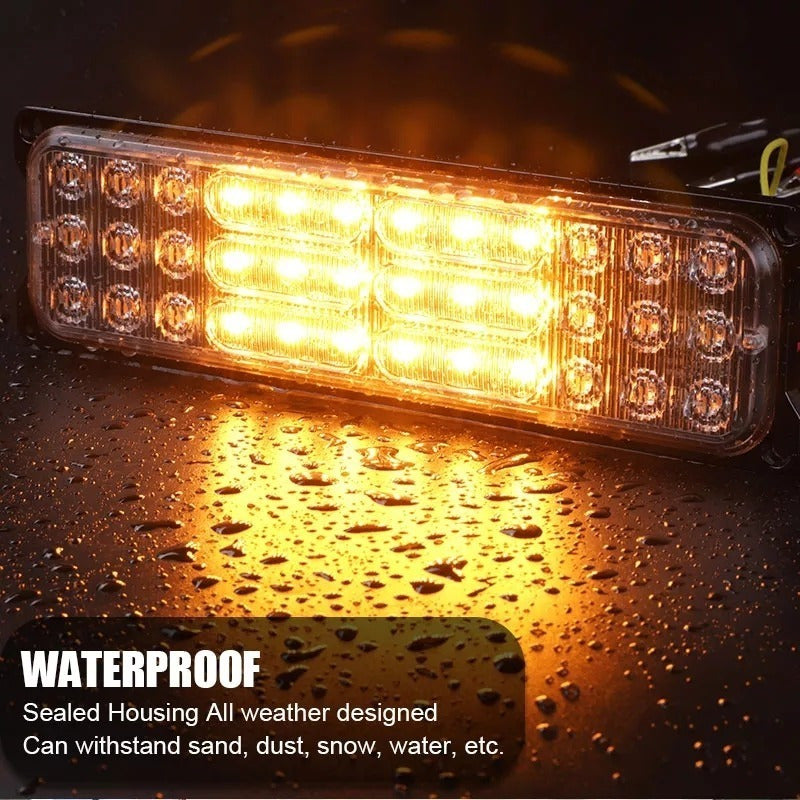 X2 Luz Led De Trocha Destellante Luz Advertencia 12v - 24v