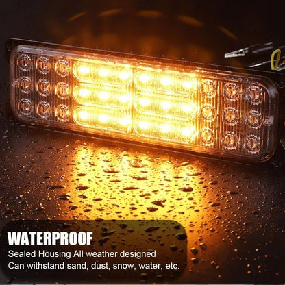 X2 Luz Led De Trocha Destellante Luz Advertencia 12v - 24v
