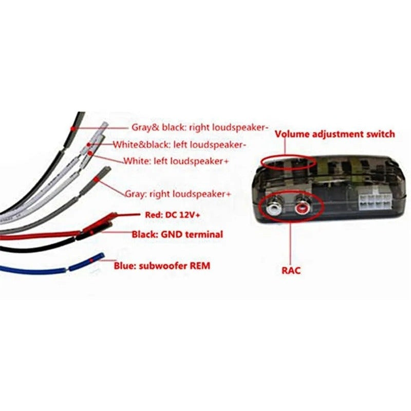 Conversor Impedancia Rca Radio Auto Amplificador Td22 Subwoo
