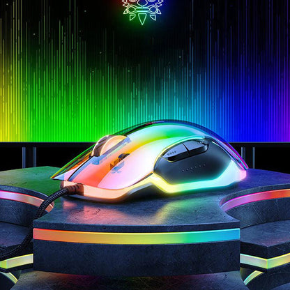 Mouse Gamer Onikuma Cw925 Con Cable Luz Rgb 12800 Dp1 Color Negro 925