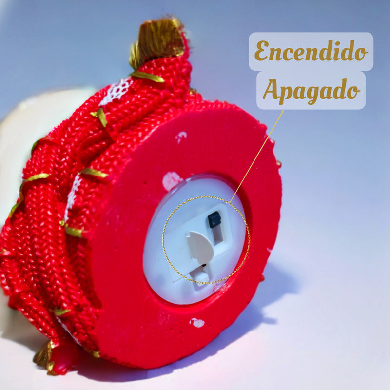 Bola De Nieve Con Luz Esfera Cristal De Navidad 10cm Decora