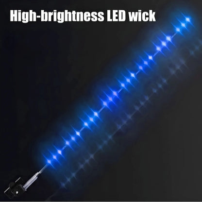 Antena Tipo Látigo Con Luz Led 100cm Auto Camión Destellante Azul 24v