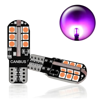 X2 Ampolleta T10 Luz Rosa W5w 24led Cola Pescado 12v Canbu