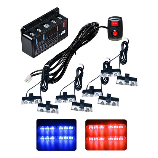 Set Baliza De Parachoque 24led Estrobo Multifunción+ Control