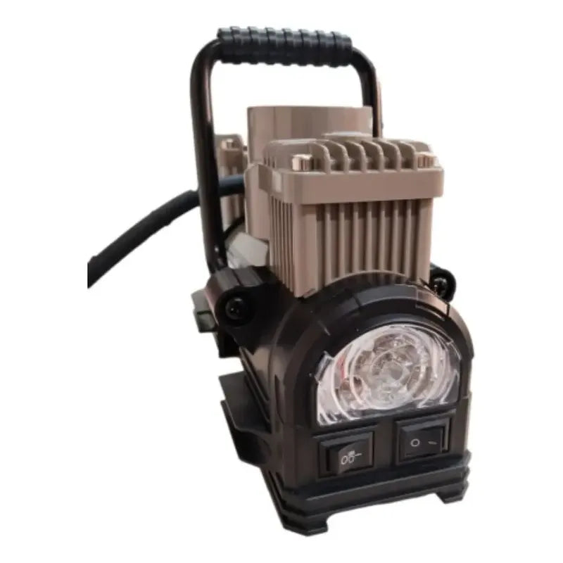 Compresor Aire B-equip 12v 2 Pistones 150psi Con Linterna Negro