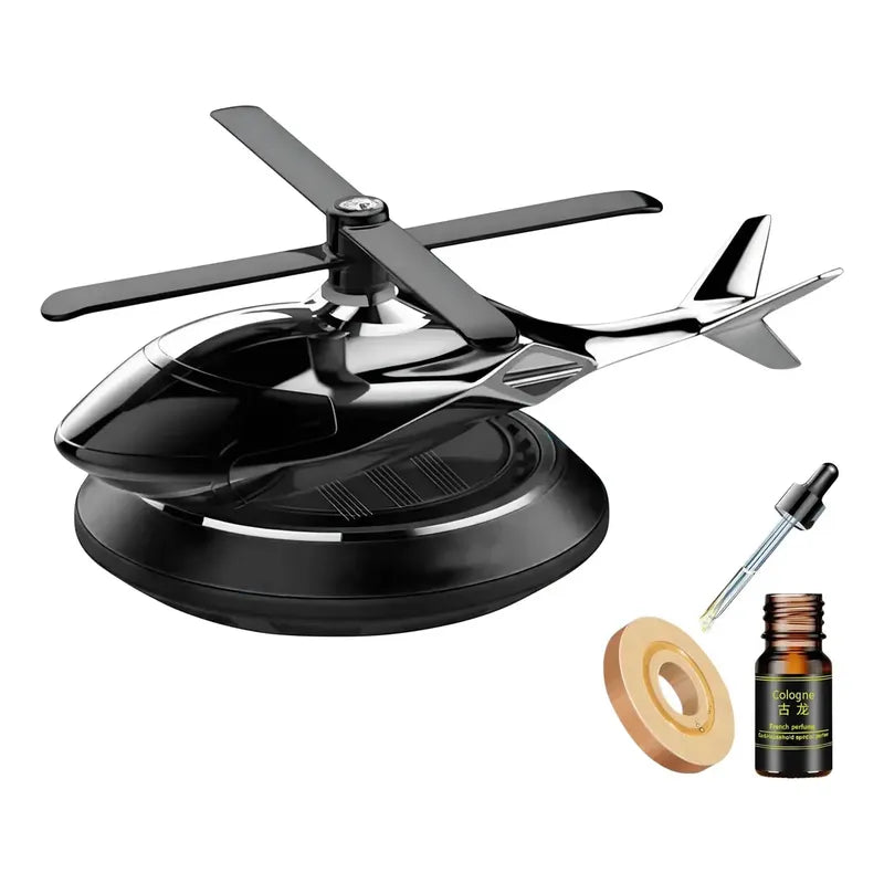 Aromatizante Solar Helicóptero Giratorio Difusor Aroma Auto Color Negro T3 Fragancia Surtido