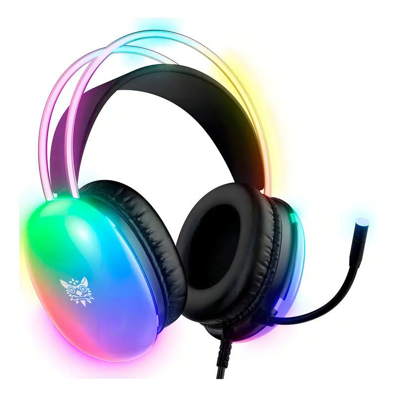 Auriculares Profesionales Para Jugadores Onikuma X25 Rgb Gris