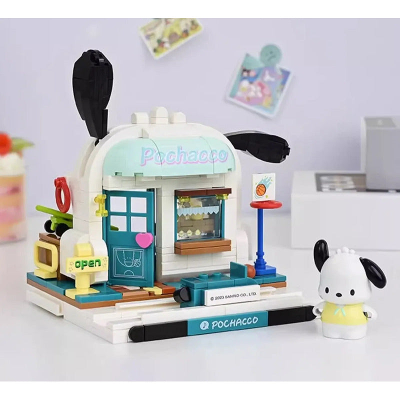 Set Bloque De Construcción Keepplay Sanrio 366 Pieza Kawaii 366 Pochacco Sports Hall