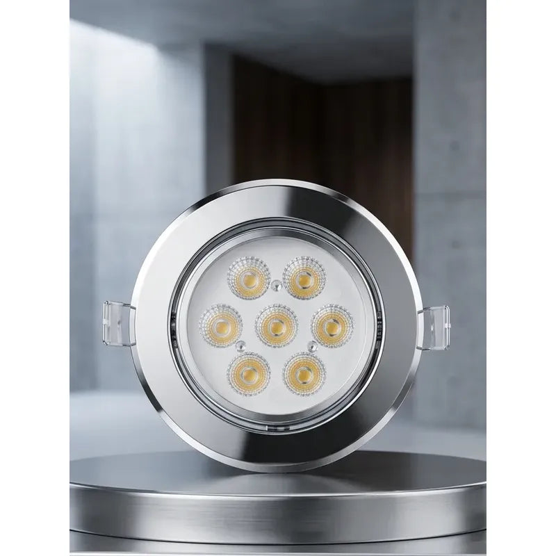 Foco Led Empotrable Redondo 7w Foco De Techo Embutido /r&c Luz Cálida 3000-3200k 22048