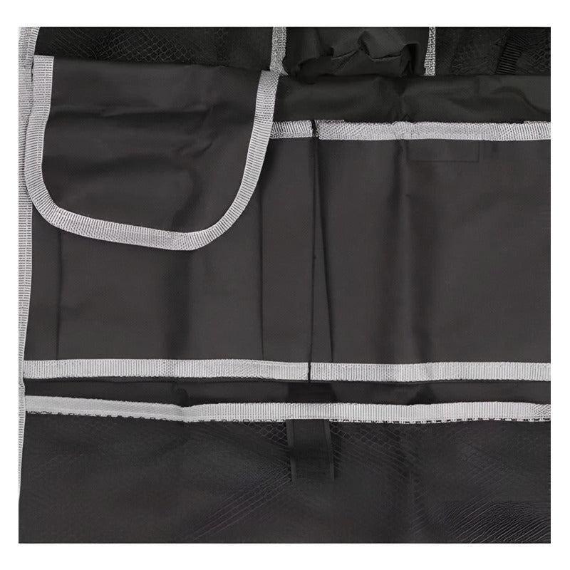 Organizador Para Respaldo Asiento Trasero Auto Multifunción Negro Eco Cuero 14222