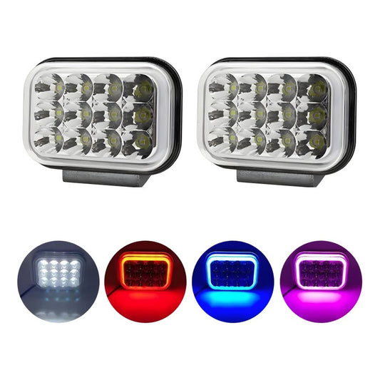 X2 Neblinero 12 Led Aro Rgb 5funciones Auto Moto Foco 12-24v