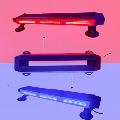 Baliza Led De Techo Destellante Azul-rojo Estrobo Auto 12v