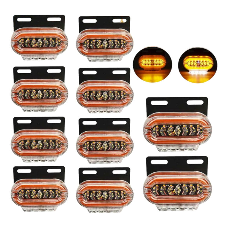 X10 Luz Led Lateral Bicolor Luz De Trocha 24v Destellante