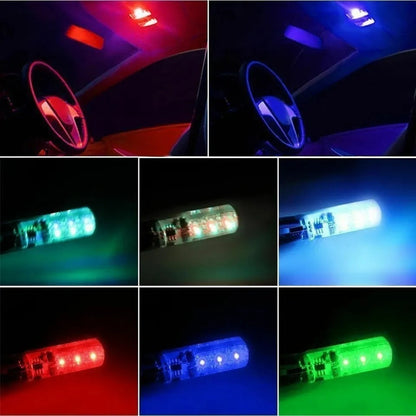T10- Cola De Pescado Led Cob Rgb Multicolor + Control / R&c