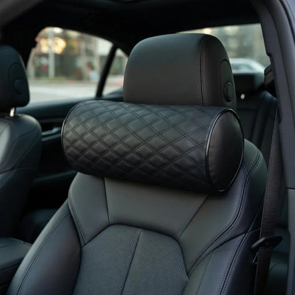 Reposa Cabeza Cojín Apoyo Lumbar Auto Eco Cuero Cilíndrico Negro Eco Cuero 14214