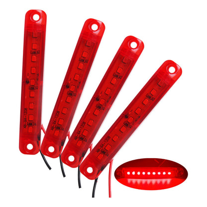 X4 Luz Led De Trocha Lateral Posición Bivoltaje 12-24v 9led