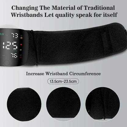 Toma Presión Arterial Digital De Muñeca Con Voz Pantalla Led Negro Gl70096
