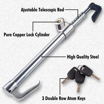 Traba Volante Y Pedal Antirrobo + Llave Cq-legend 2003 Metal
