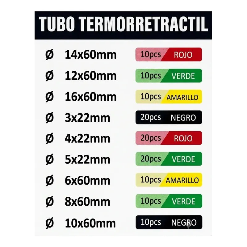 X120 Tubos Termoretráctiles Aislantes Termoencogible Unión