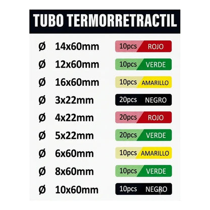 X120 Tubos Termoretráctiles Aislantes Termoencogible Unión