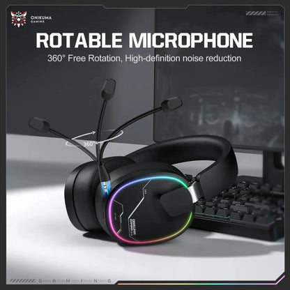 Audifono Gamer Onikuma Gt836 4modos Bluetooth Usb C Y Cable Negro Gt836