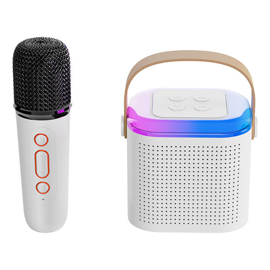 Mini Karaoke Parlante Bt Con Luz + Micrófono Inalámbrico Ryc