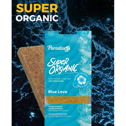 Ambientador Super Organic Aromatizante Paradise Air Auto Cas Madera Blue Lava