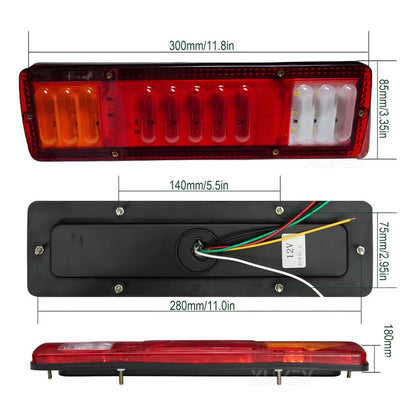 X2 Foco Luz Led Trasera Freno Reversa Dirección 12-24v