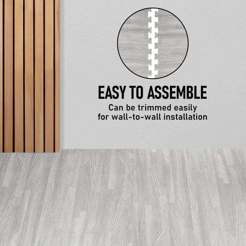 X4 Piso Goma Eva Puzzle Alfombra Madera 60x60x1cm Antigolpe