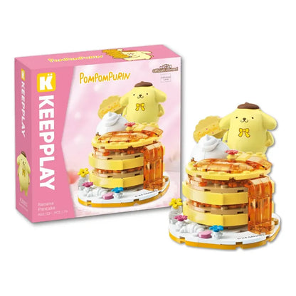 Set Bloques De Construcción Keeppley Hello Kitty Y Amigos 179 Pompompurin Banana Pancake 7942
