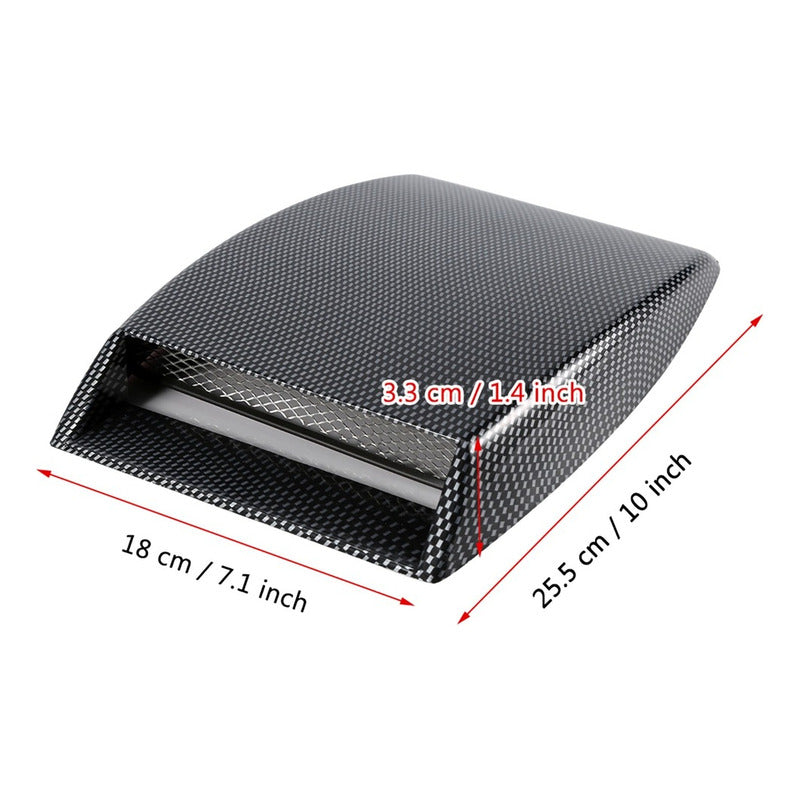 Toma De Aire Capot Adhesiva Fibra Auto Tuning Universal /ryc Negro