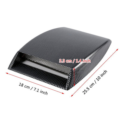 Toma De Aire Capot Adhesiva Fibra Auto Tuning Universal /ryc Negro