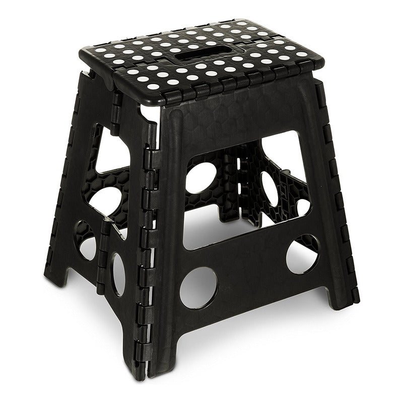 Taburete Plegable Banquito Pórtatil Escala 22*29*39cm Ryc Puntos Negro
