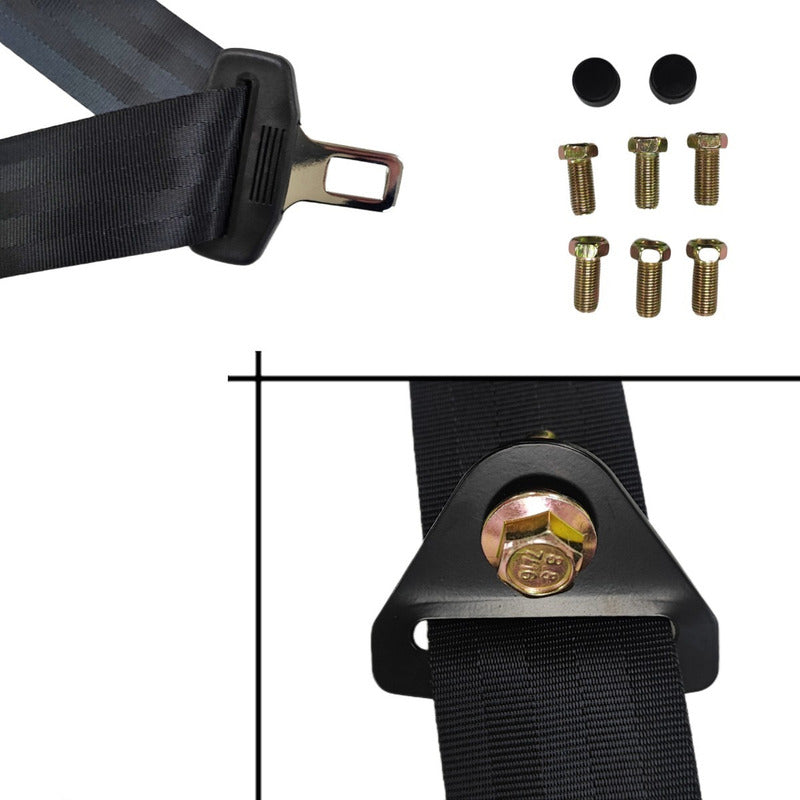 X2 Cinturón De Seguridad Retráctil 3 Puntas Auto Universal