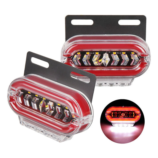 X2 Luz Led Lateral Bicolor Luz De Trocha 24v Destellante