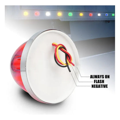 Foco Luz Led Watermelon Estrella Destella Americano 12/24v Cables Negro/rojo/amarillo Rojo 25375 Rojo