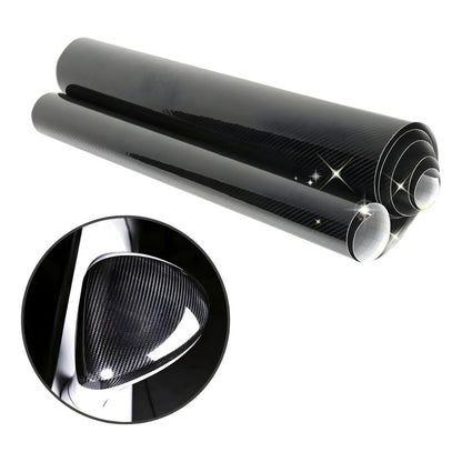 Rollo Vinilo Fibra De Carbono 4d Adhesivo 75x200cm Brillante