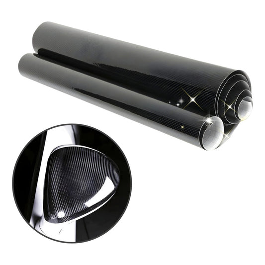 Rollo Vinilo Fibra De Carbono 4d Adhesivo 75x200cm Brillante