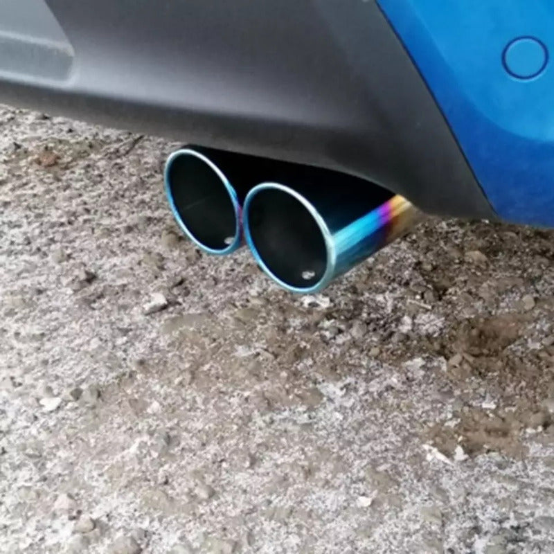 Cola De Escape Auto Doble Ionizado Tuning Universal/r&c