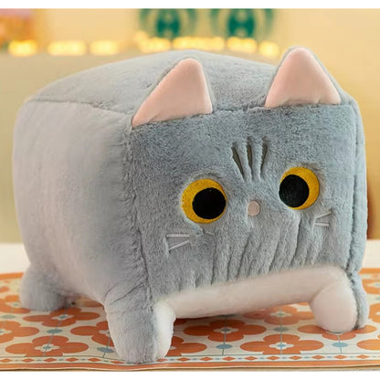 Peluche Cojin D Gato Kawaii Felpa Super Suave Cubo Cute /r&c
