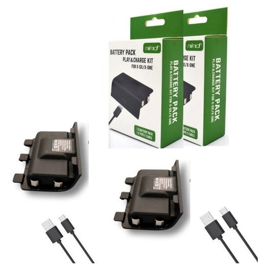 Pack X2 Kit Carga Y Juega Compatible X One Serie X Batería